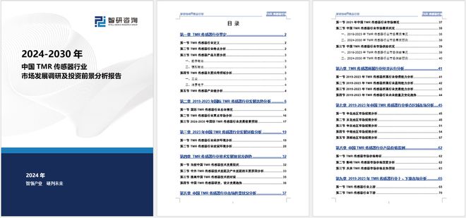 必一运动科技：中国TMR传感器行业发展环境分析及市场前景预测报告（2024版）(图5)