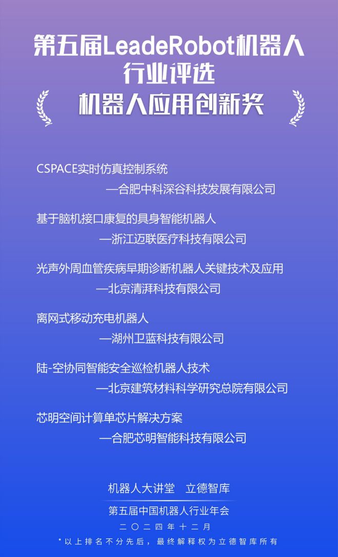 24大奖项3大榜单揭晓！2024LeadeRobot中国机器人行业颁奖典礼！(图3)